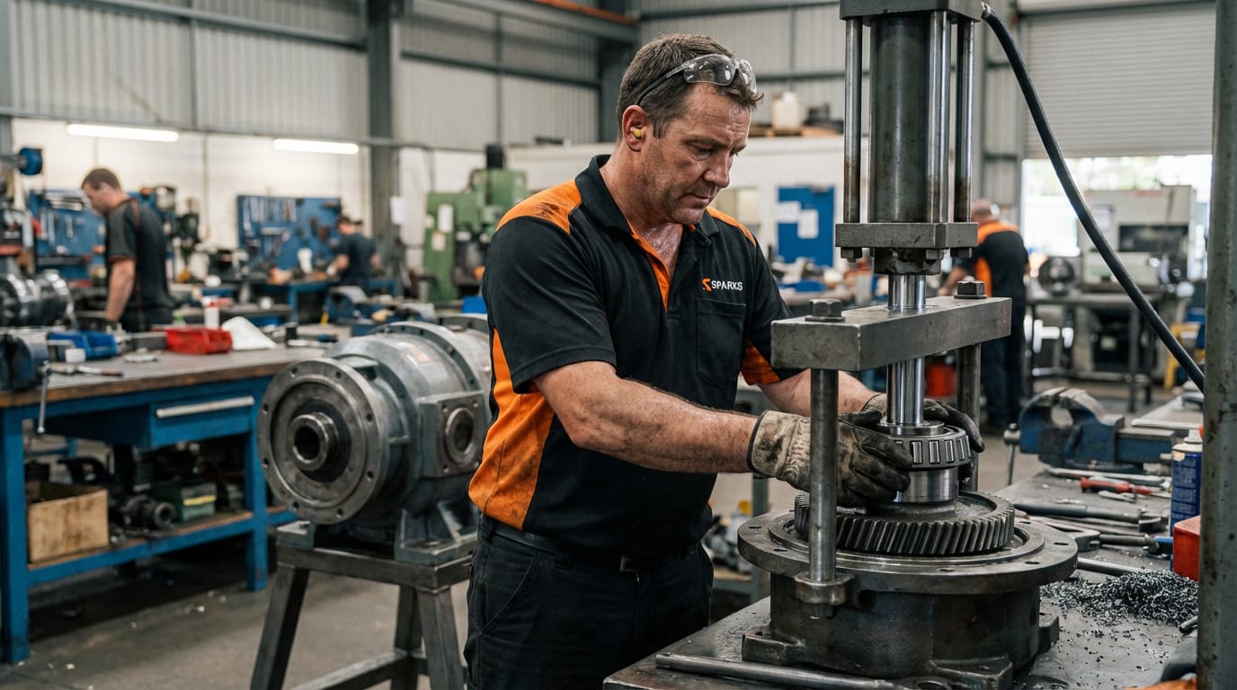 Mecánicos y Encargados — Sparks Service: Mecánicos de mantenimiento industrial (preventivo, predictivo y correctivo) con encargados experimentados al f